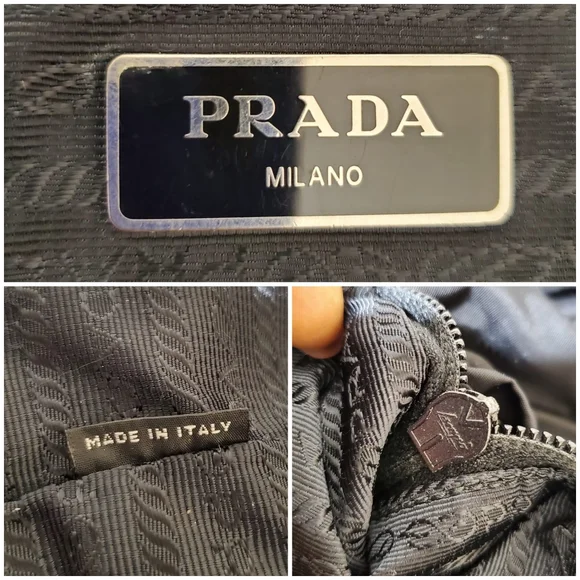 PRADA Black Tessuto Nylon Zainetto Backpack Bag  - Picture 4 of 11